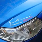 Виниловая графическая наклейка, черного и красного цвета, 19x7 см, стикеры автомобили, T-00490