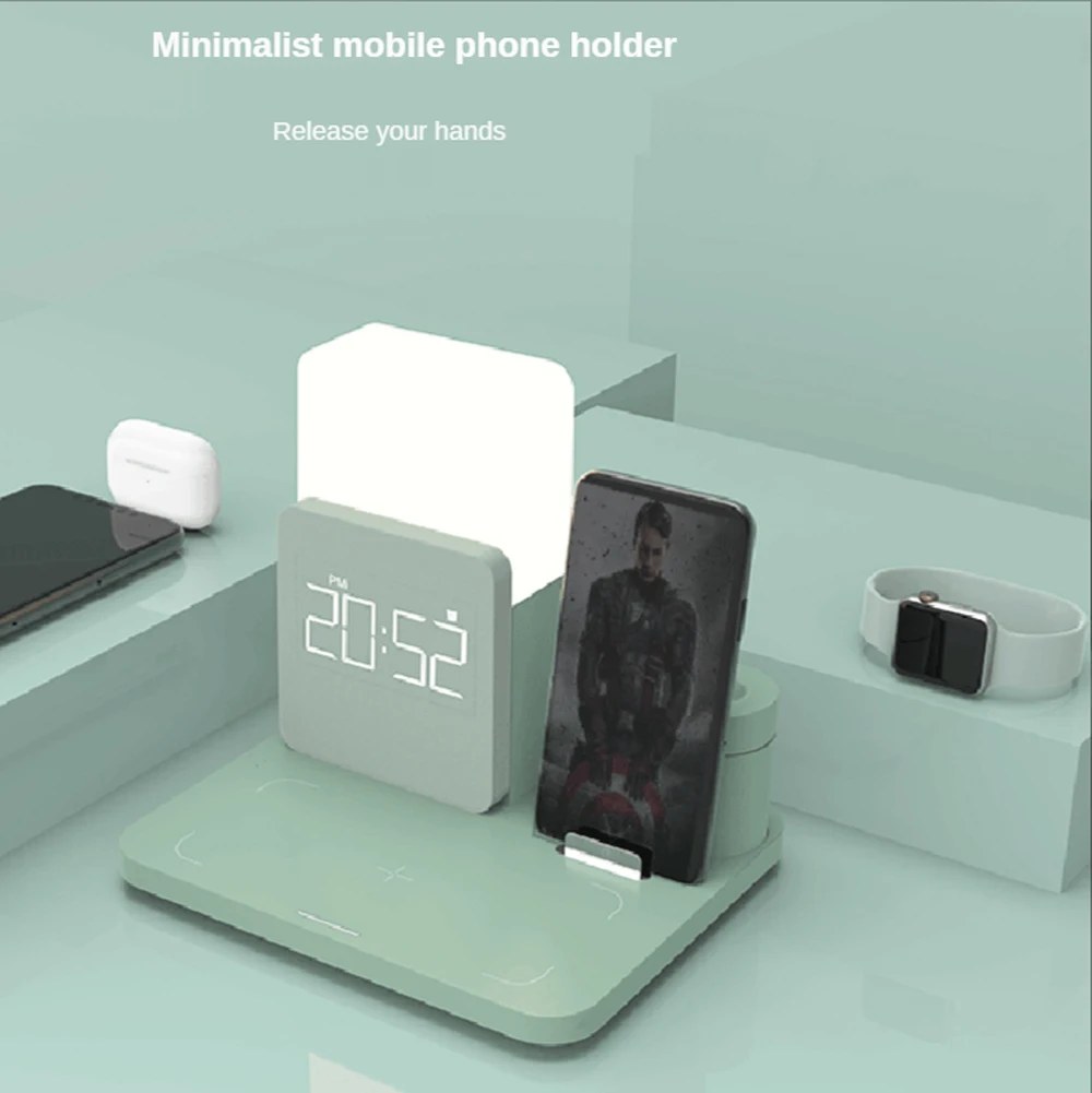 Многофункциональная Беспроводная подставка для зарядного устройства Qi Apple Watch