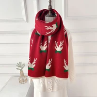 vintage winter christmas knitted soft warm shawl couple men and women soft sister student christmas hijab shawls gift scarf