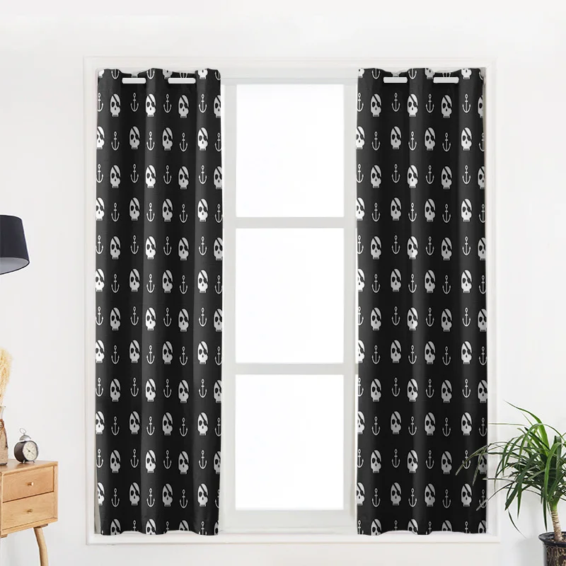 Оконные шторы с пиратским черепом для гостиной декоративные предметы товары