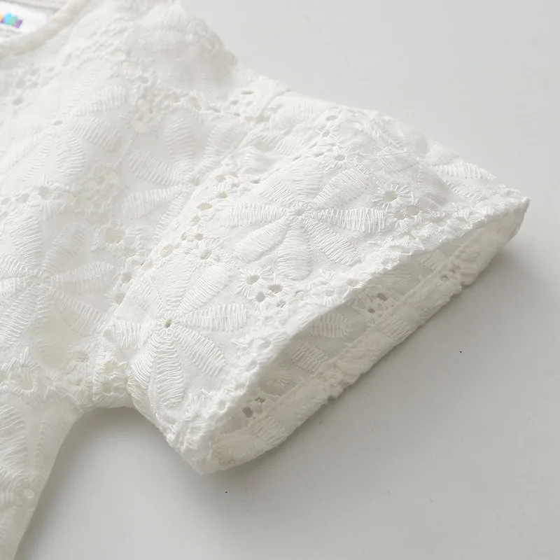 2 шт. детский хлопковый костюм с цветочной вышивкой на возраст 6 8 10 12 лет|Комплекты