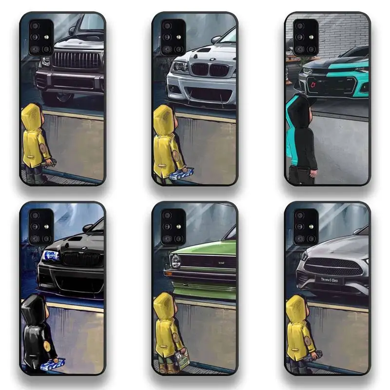 

Boy See Sports Car JDM Drift Phone Case For Samsung Galaxy A21S A01 A11 A31 A81 A10 A20E A30 A40 A50 A70 A80 A71 A51 5G