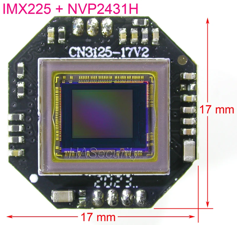 Mini 17x17 мм Φ (720P) 1/3 &quotSony Exmor IMX225 CMOS датчик + NVP2431 Модуль платы (дополнительные