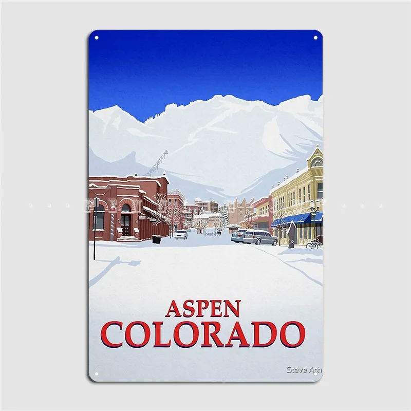 

Aspen Metal Sign Poster Decoration Bar Cave Wall pub Tin sign Posters