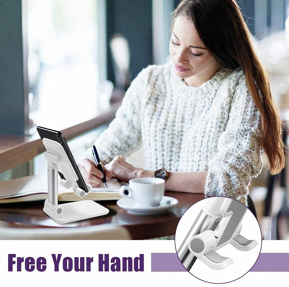 desk cell phone stand adjustable angle height foldable phone holder for iphone 13 12 11 pro max ipad mini samsung cellphone free global shipping