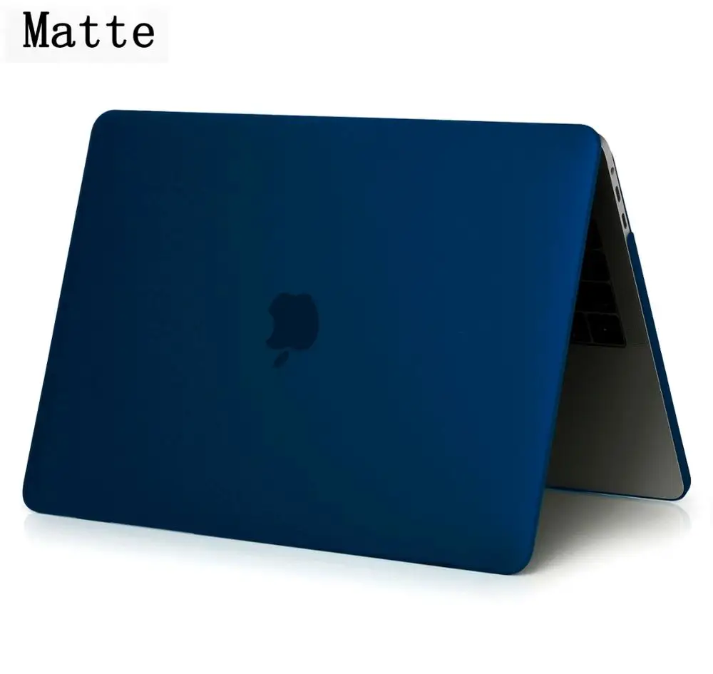 Чехол для ноутбука Apple MacBook Air Pro retina 11,6 12 13,3 15,4 дюймов для New Air Pro 13 A1466 A1932 A1989 A2159 с сенсорной панелью ID - Цвет: Matte mu dan Blue