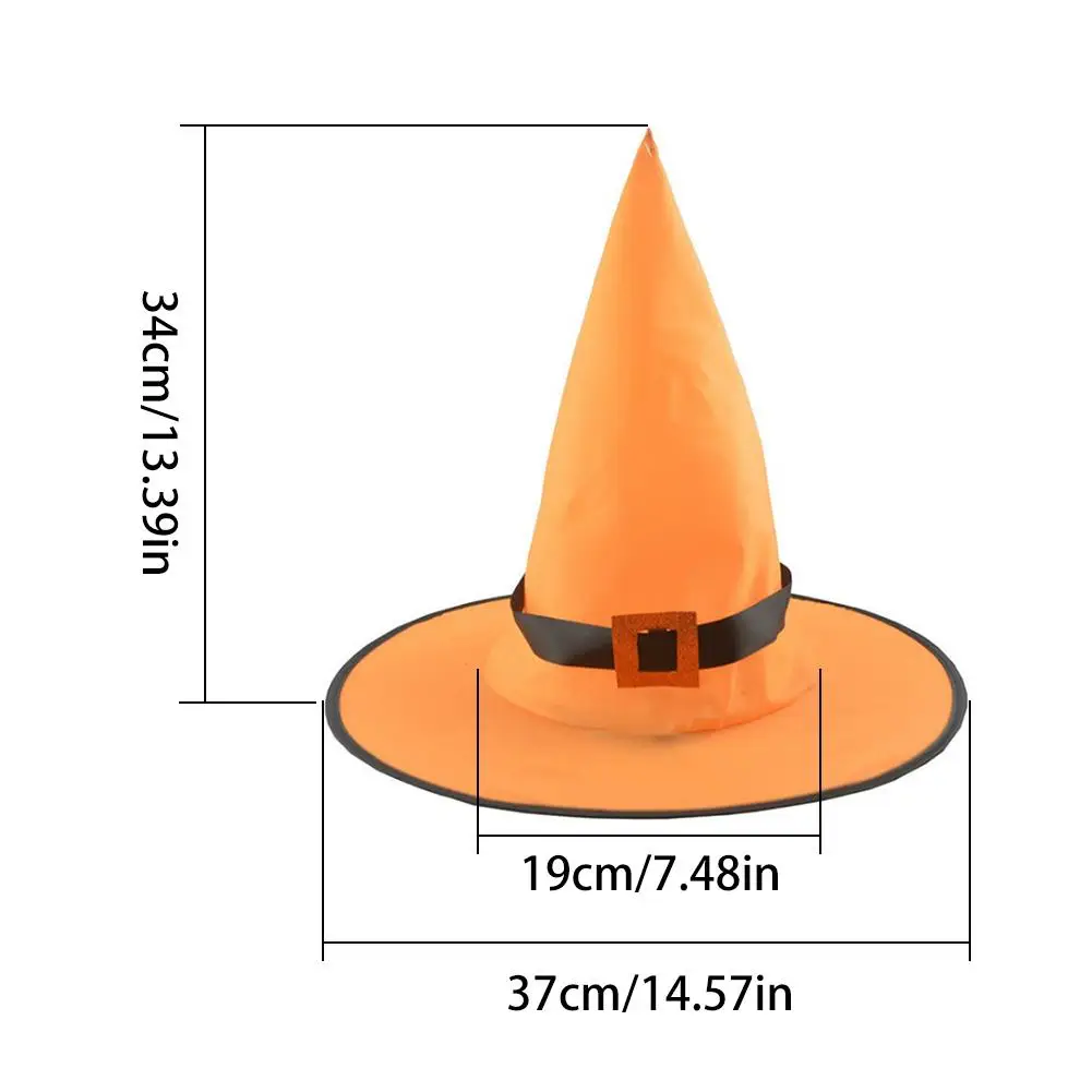 

5PCS/SET Halloween Decoration Outdoor Hanging Lighted Glowing Witch Hat Lights String Battery Operated For Cosplay Props