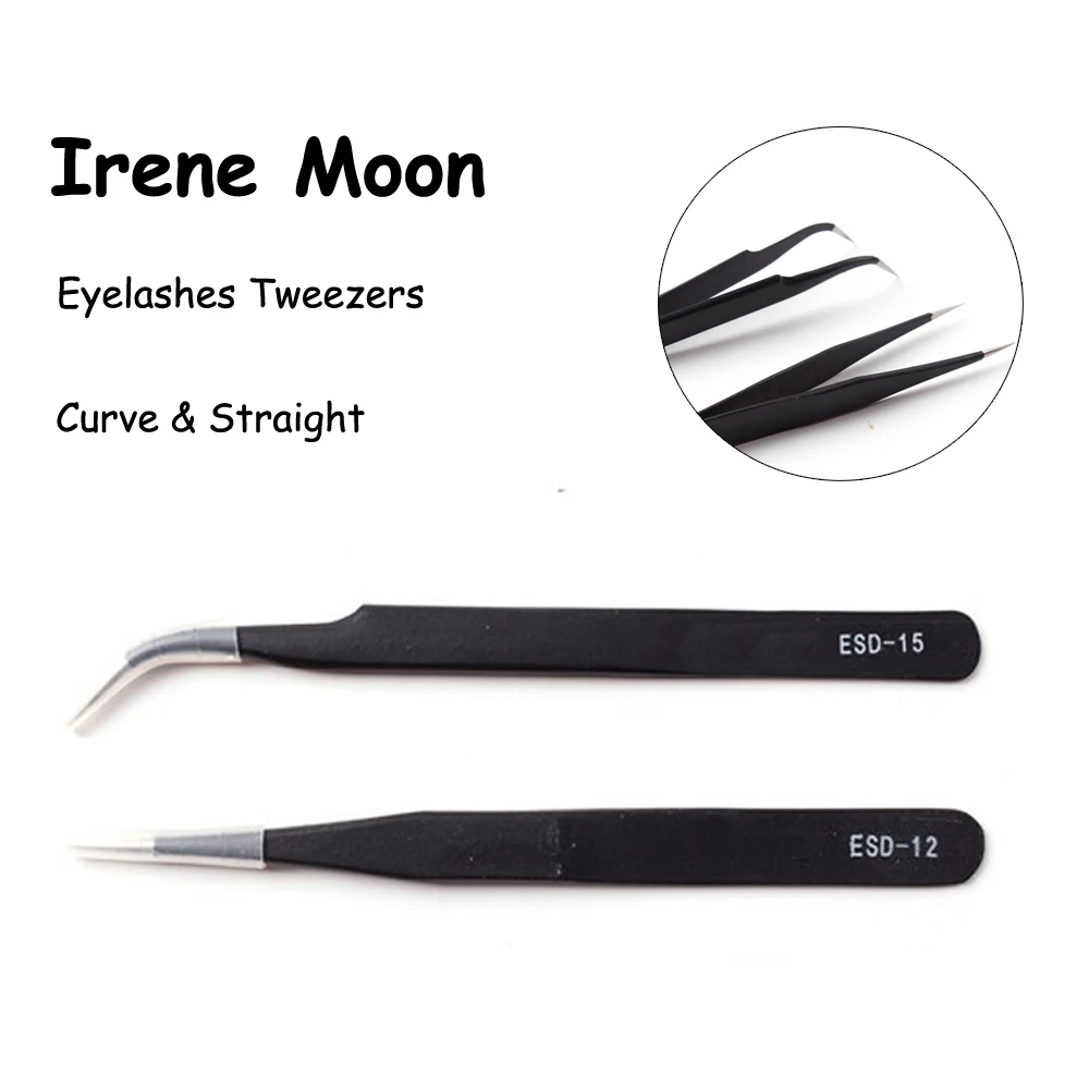 Прямой и кривой Пинцет для наращивания ресниц Инструмент Макияж Красота