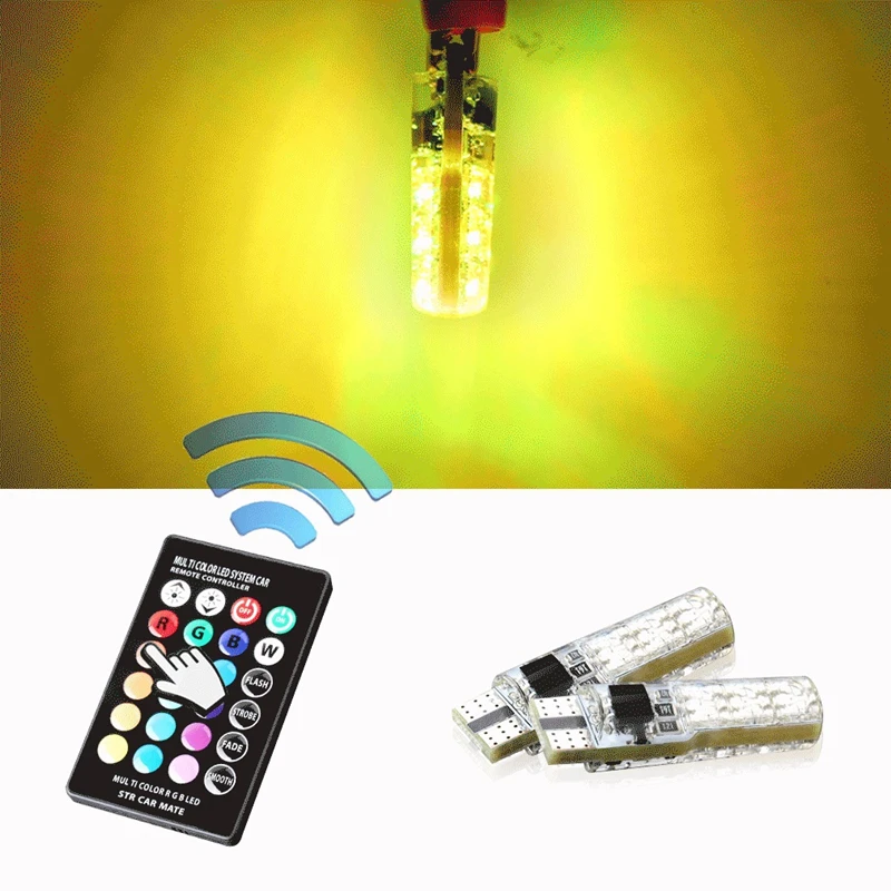 Автомобильная светодиодная лампа T10 W5W 501 5050 6Smd с дистанционным управлением