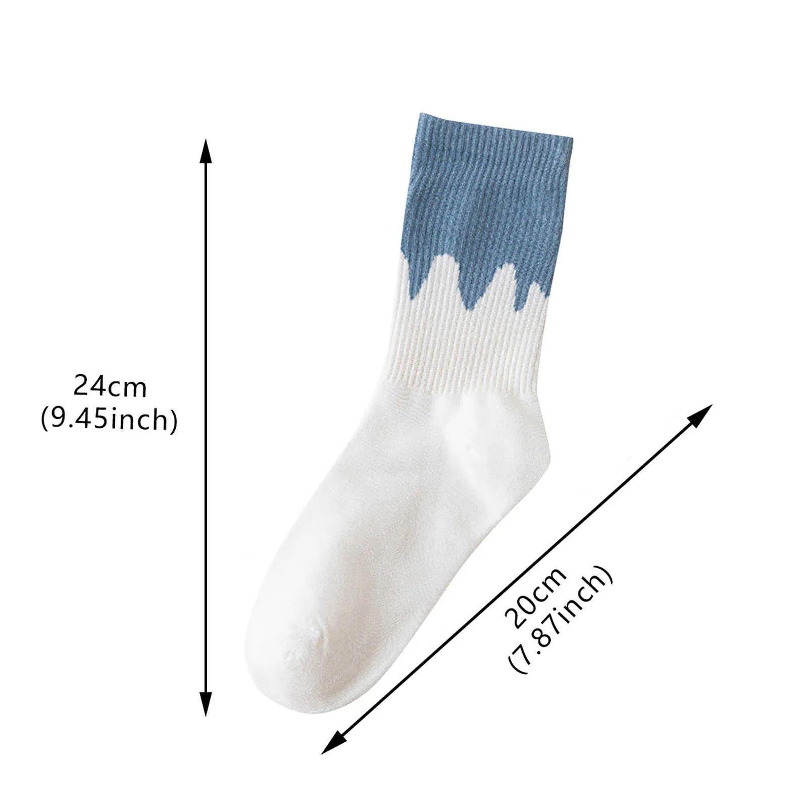 

New style Women's Girls Autumn And Winter Striped Blue Plaid Sports Socks Elasticity Breathable Comfortable