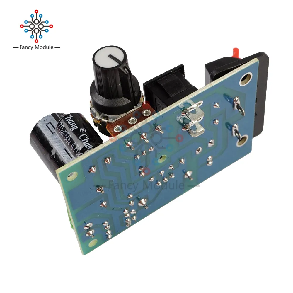 LM317 понижающий модуль питания регулируемый регулятор напряжения переключатель сбрасываемый предохранитель электролитический конденсатор доска DIY Kit