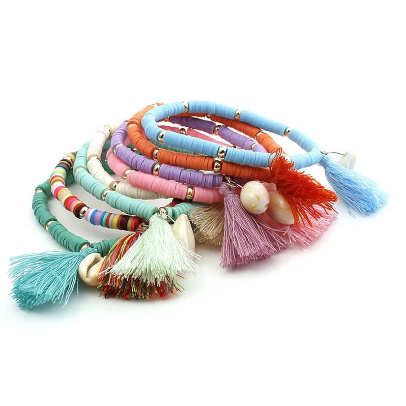 

Women Shell Tassel Anklet Bracelets Bohemian On Hand Beads for Girls Foot Bracelet Couples Matching Gift Female Jewelry