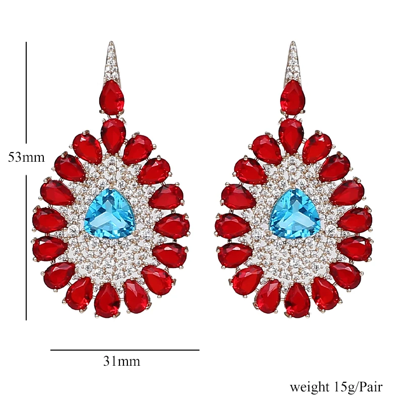 Серьги-подвески женские с фианитами и кристаллами | Украшения аксессуары