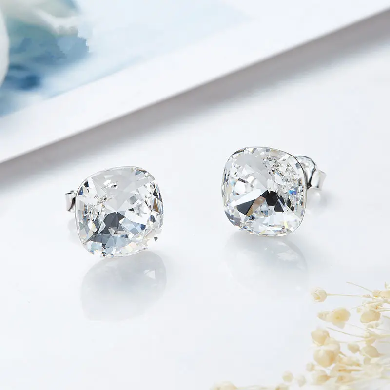 Женские серьги гвоздики Cdyle украшенные кристаллами австрийские стразы из