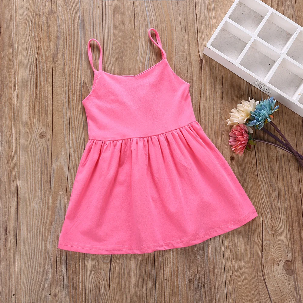 Новое летнее платье для девочек детское на бретелях без рукавов принцессы
