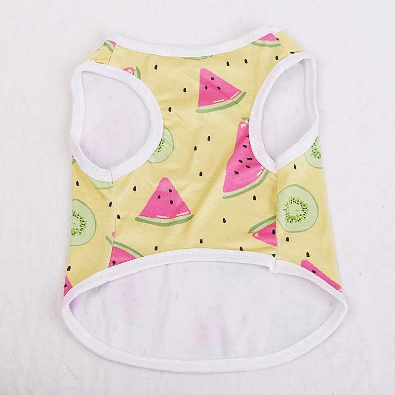 

2021 new Dog clothes Clothing for cats supplies T-shirt products chihuahua harness french bulldog Pet small dogs Fruit print and