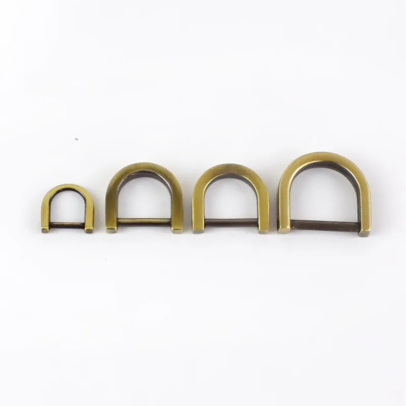 Brass Meetee, 5 шт., 1-2 см, d-образное металлическое кольцо, пряжки для сумки, кошелька, ремень, висячая пряжка, шитье, ручная работа, кнопки, аксессуары, H6-3 - Цвет: Brass