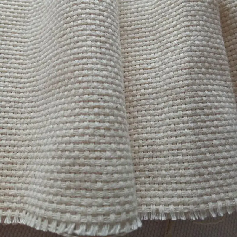 

W3JA Cotton Monks Cloth for DIY Embroidery Needlework Sewing Punch Needle Accessory