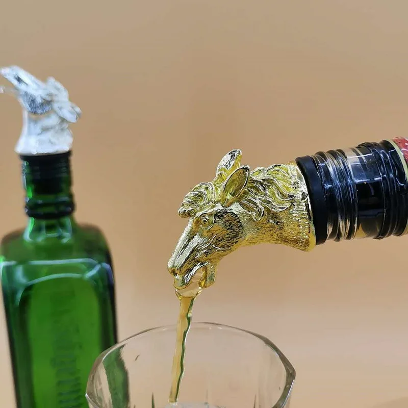 

Wine Bottle Pourer Stopper Stainless Steel Horse Head Wine Aerators Gift Home Wine Party Restauran Bar Tools