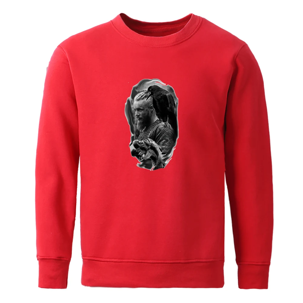 

Viking Man And Eagle Sweatshirt Vintage Funny Printed Man Sportswear Casual Round Neck Men Sweatshirts Fashion Brand Mens Hoody