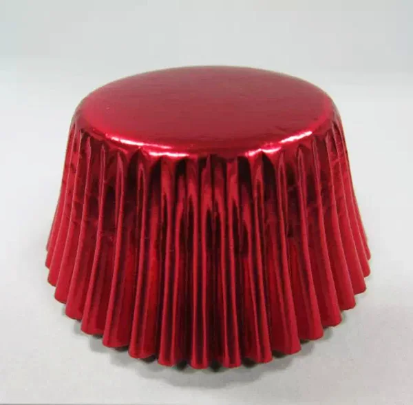 

50x Aluminum Metal Cupcake Cups Orange Pink Black White Blue Green Foil Muffin Liners Holder Baking Cups Cake Case Wrappers