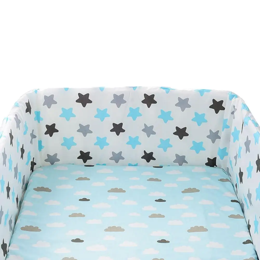 

2M Detachable Baby Crib Liner Pure Cotton Comfortable Protective Bed Dumpers Cushion Pad For Infant Newborn Safety Accessories