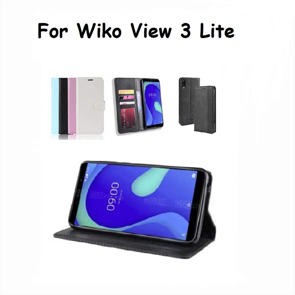 Кожаный чехол wiko view 3 Lite белый розовый коричневый черный зеленый красный