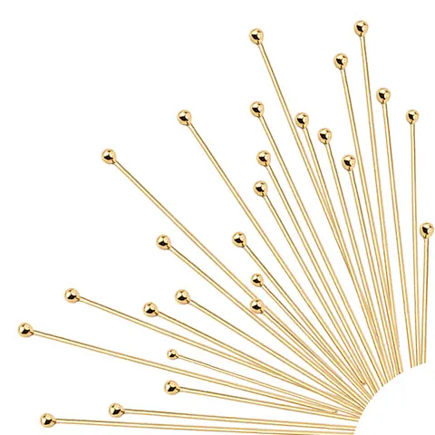 Булавки для бижутерии QIAO, золотые, нержавеющая сталь