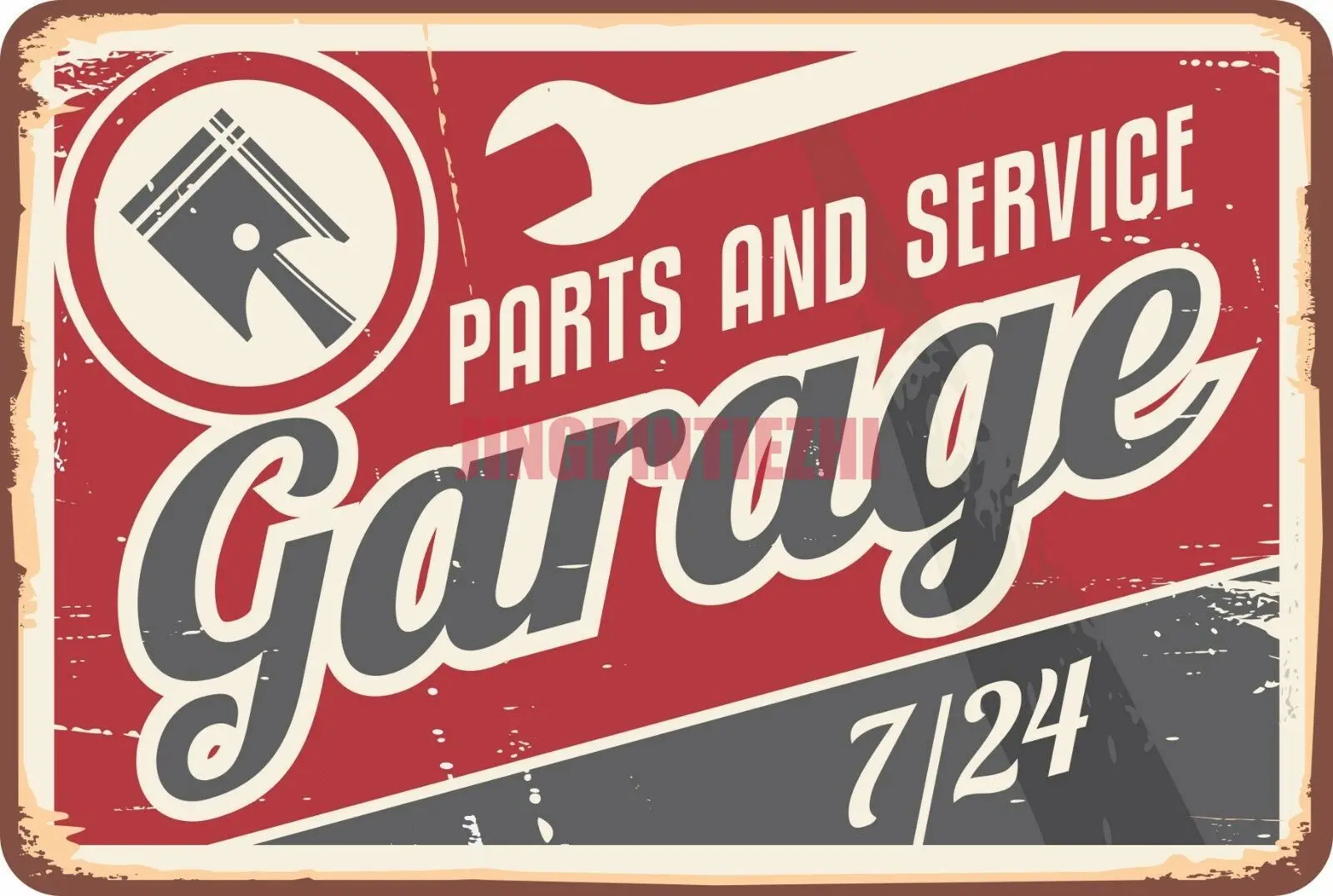 

Personality Retro Parts and Service Garage Beer Bar Pub Home Decor Vintage Signboard Car Decal Decoration Laptop