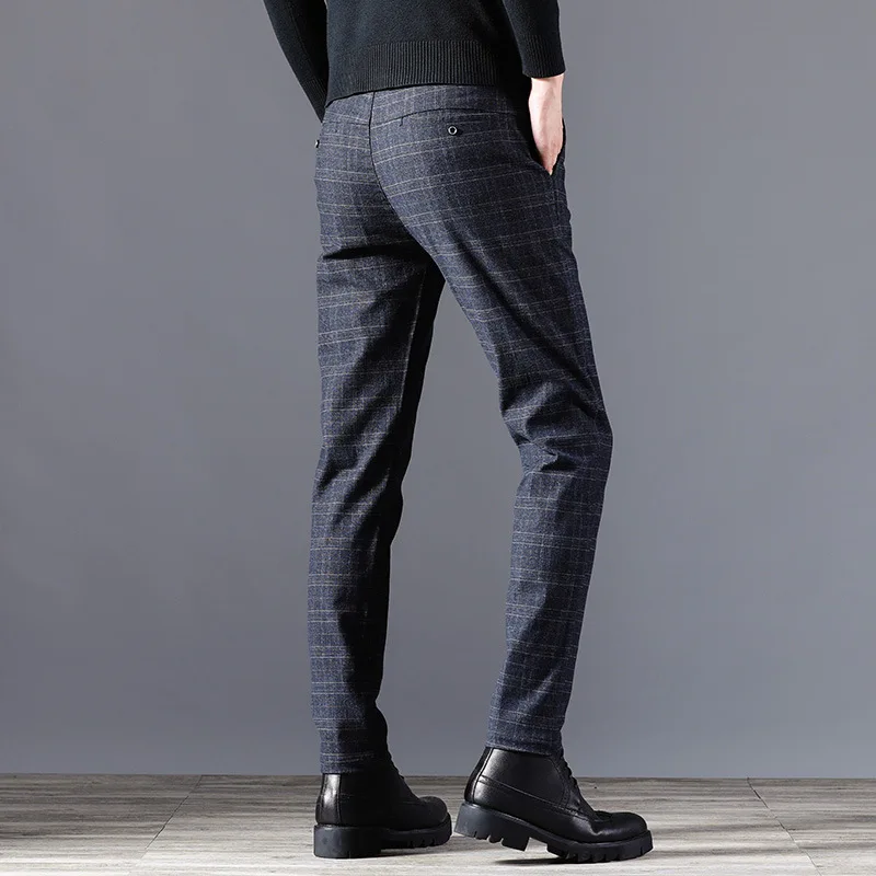 2020 Spring Autumn Men Cotton Casual Classic Dress Pants Business Stretch Straight Fit Formal Trousers Male Long Pant Work | Мужская