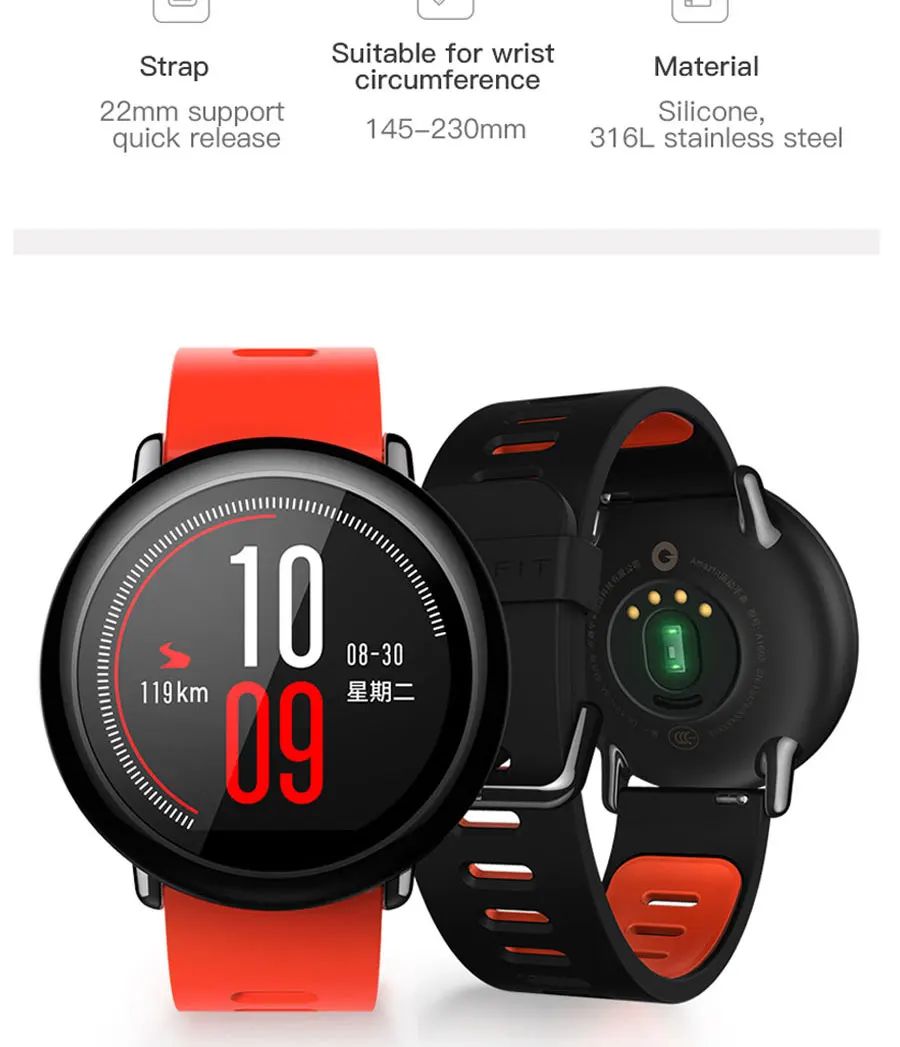 Ремешок на запястье 22 мм спортивные силиконовые полосы для Xiaomi Huami Amazfit PACE Stratos 2 2S GTR 47 мм Смарт-часы замена Смарт-ремешка