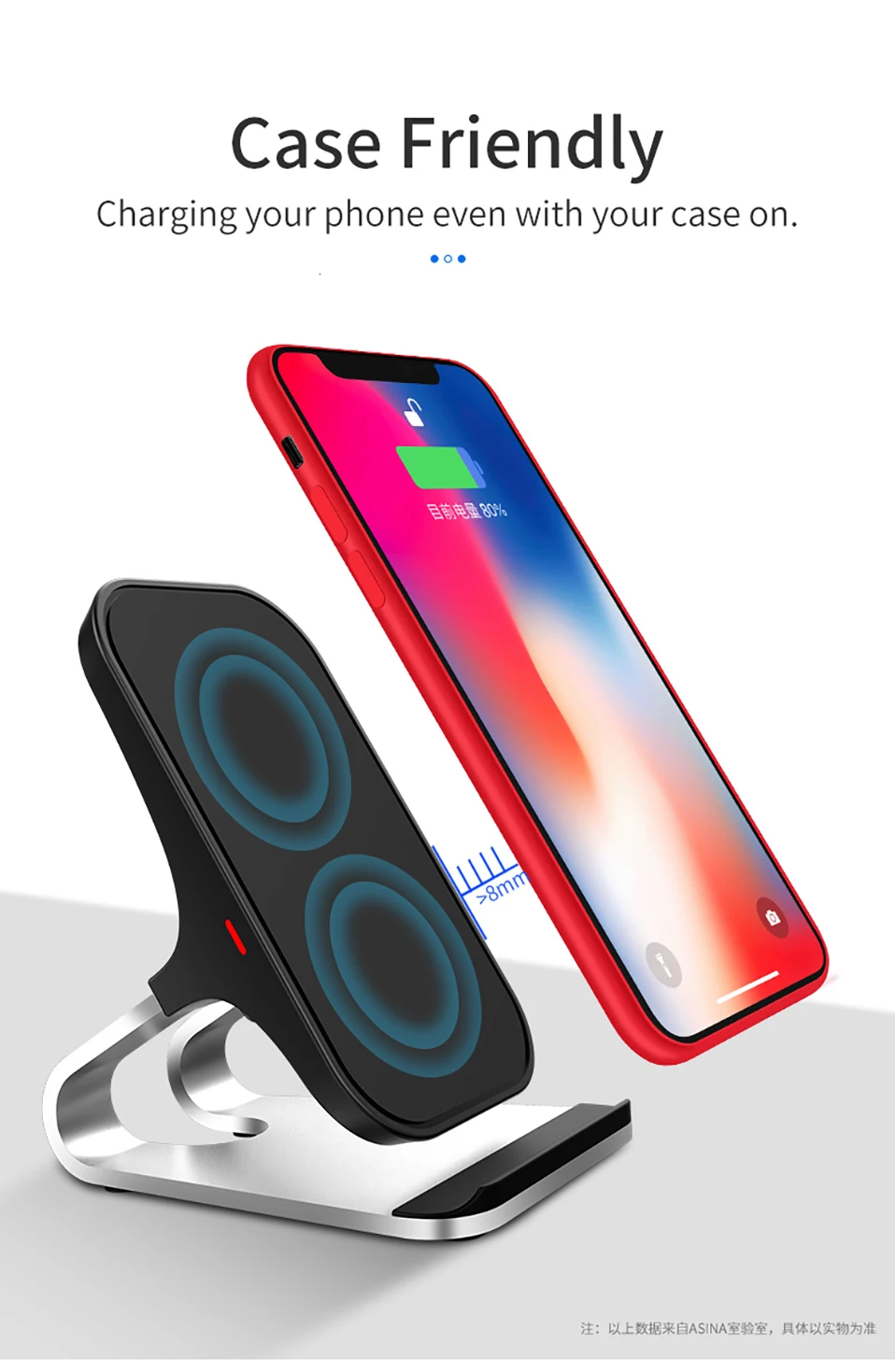 Беспроводное зарядное устройство Qi для iPhone XS MAX XR Xiaomi Mi 9, модная интеллектуальная инфракрасная быстрая Беспроводная зарядка для samsung Galaxy S8 S9 S10
