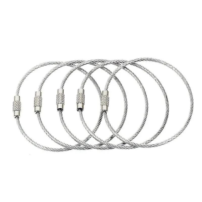 20-Pack-серебро ультрапрочный струны из нержавеющей стали провода Чемодан теги