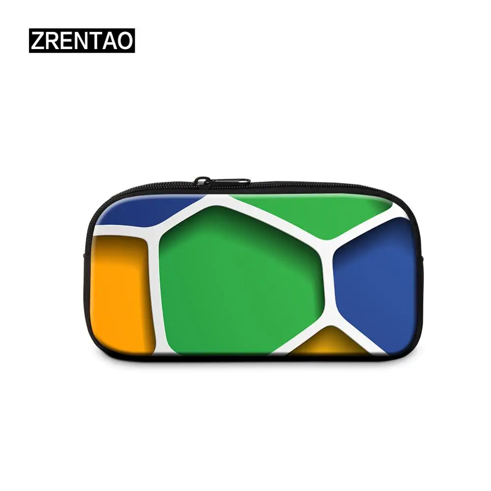 Вместительные школьные сумки для карандашей зеленого/черного цвета держатель