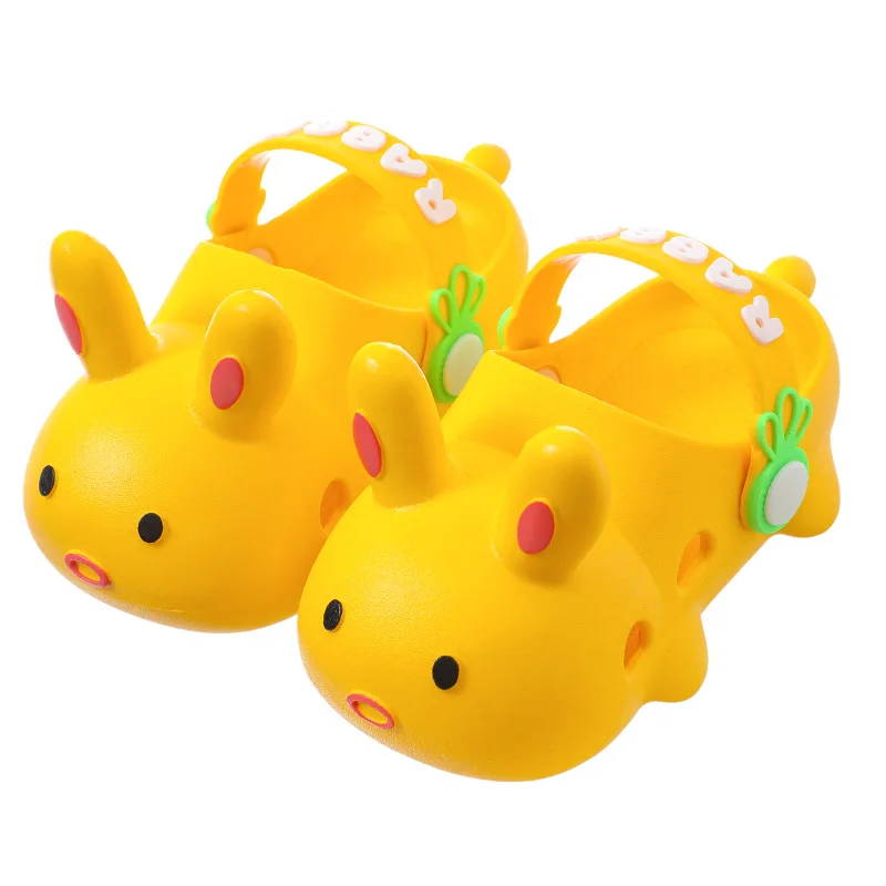 

Children's sandals and slippers summer Baotou baby hole shoes non-slip cartoon bunny home bath shoes outdoor beach shoes