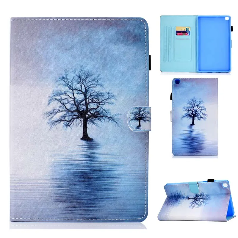 Case Кожаный захлопывающийся Чехол-книжка с подставкой для чехол Funda Обложка, чехол для Samsung Galaxy Tab A 8,0 SM-T290 SM-T295 SM-T297 T290 T295 планшет Coque - Цвет: Case