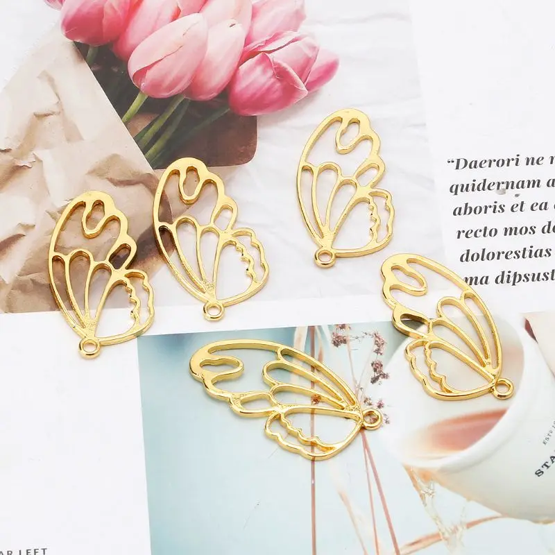 5 шт. оправа с крыльями и перьями из смолы пустая для самостоятельного