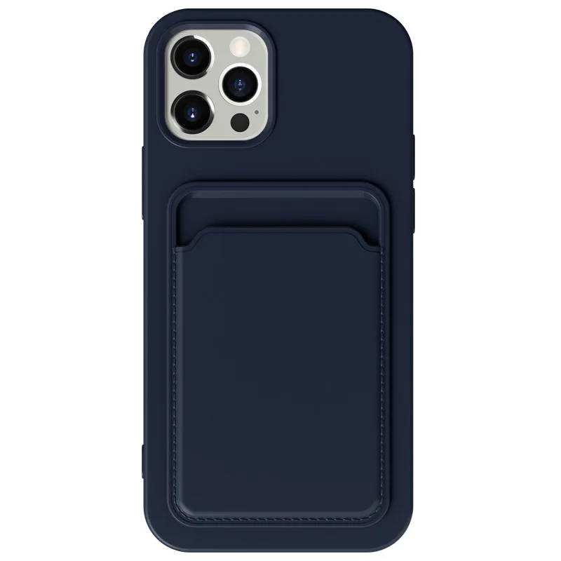 

Case for Iphone 12 Apple 11 Pro Max Card Bag Matte Protective Cover XR XS MAX with Flannel Soft Shell