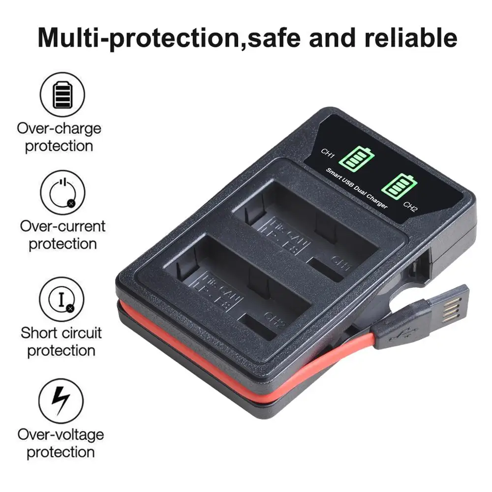 LP-E8 LP E8 зарядное устройство с USB и портом Type-C для Canon EOS 550D 600D 650D 700D X4 X5 X6i X7i T2i T3i LPE8
