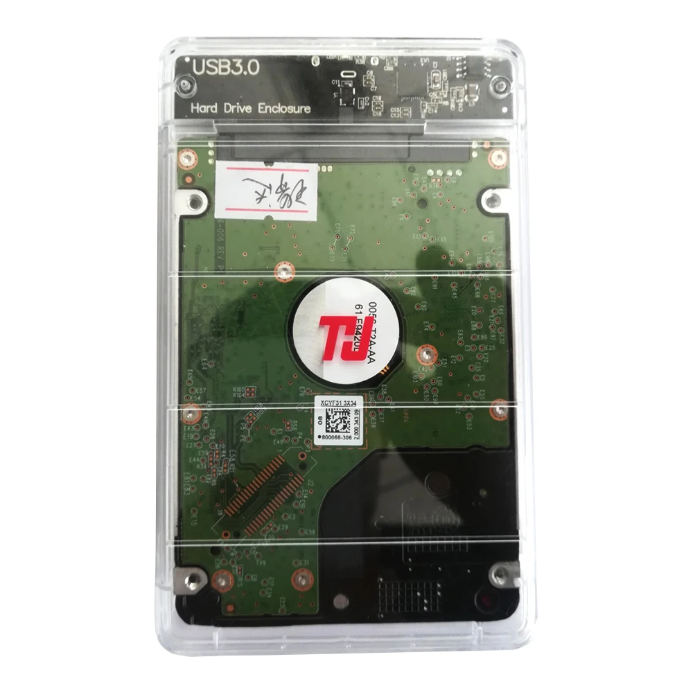 THU Тип C 2,5 ''Прозрачный жесткий чехол USB3.1 Gen2 10 Гбит/с жесткого диска Поддержка протокола UASP корпус для жесткого диска