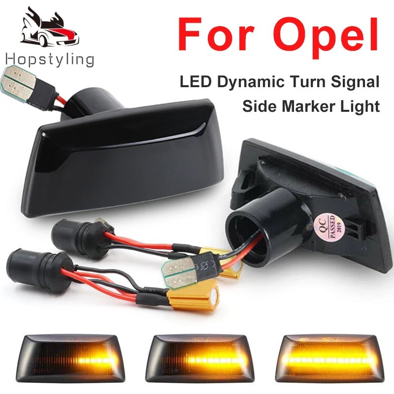 

2x Led Dynamic Side Marker Turn Signal Light Sequential Blinker For Opel Astra H Adam Corsa D E Cascada Insignia A Meriva Zafira