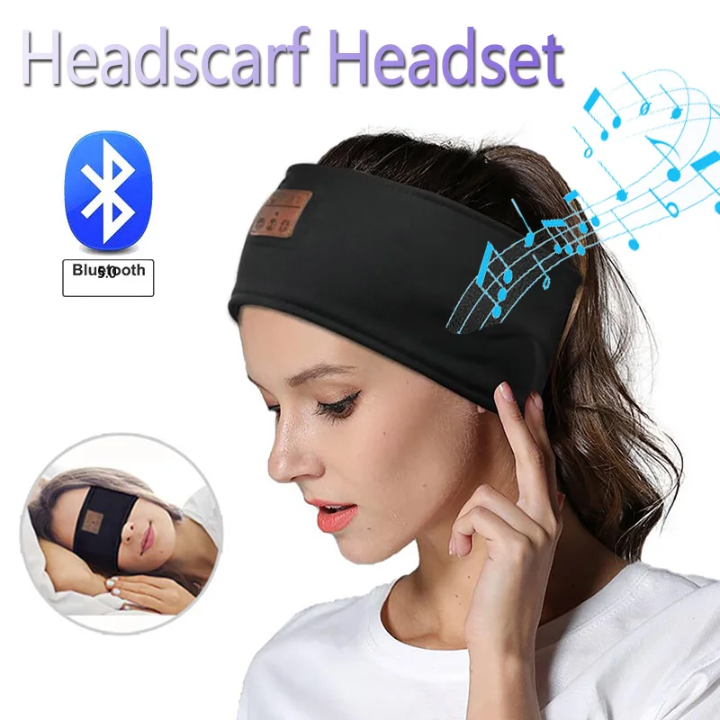 Auriculares inalámbricos Antifaz Para Dormir, cascos con Bluetooth, diadema deportiva suave con micrófono