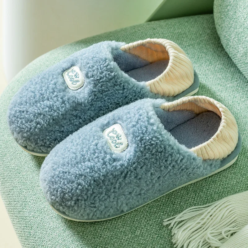 

Memory Foam Couple Women Winter Home Slippers Non-slip Soft Winter Warm House Slippers Indoor Bedroom Lovers Couples Floor