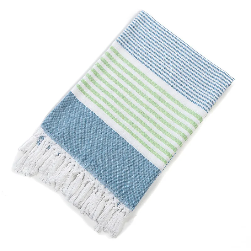 

Turkish Tassel Towel for Women Striped Adult Bathing Towels Hotel Bath Shawl Coastal Sunscreen Tapestry 100x180cm