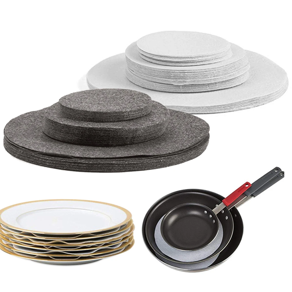 24 шт. Защитная панель для посуды миска антифрикционный коврик мягкая белая и