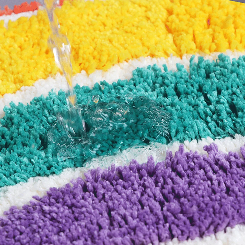 Нескользящие коврики с рисунком радуги полукруглая напольная подстилка для