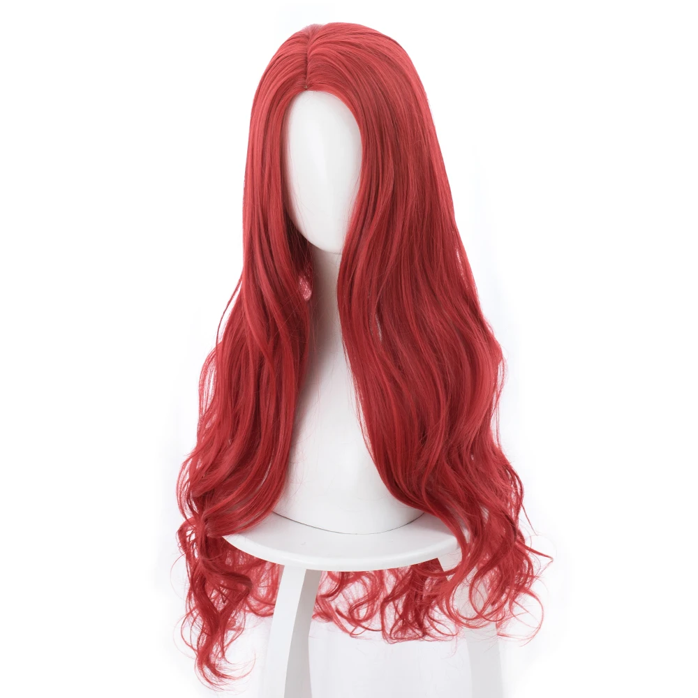 

Aquaman Mera Cosplay Wig American Anime Movie Red Long Curly Wavy Heat Resistant Synthetic Hairpiece Women Costume Party Wigs