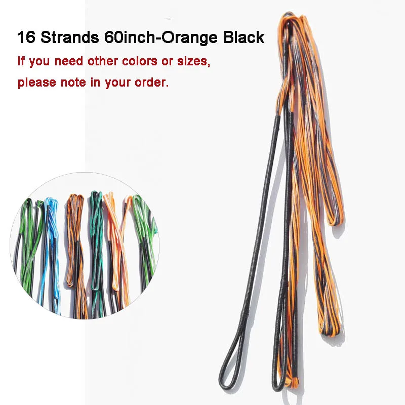 16 Strand-60inch-3 1 шт. стрельба из лука тетива для изогнутый лук Охота различных Длина 60 дюймов-70-дюймовый сенсорный экран на открытом воздухе стрельба из лука аксессуары - Цвет: 16 Strand-60inch-3