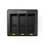 Telesin 3 способа зарядное устройство светодиодный светильник Usb Go Pro 9 батареи зарядное устройство для Gopro Hero 9 черный аксессуары для экшн-камеры