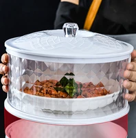 transparent stackable food insulation cover dust proof portable for home kitchen kitchen storage organization space saving